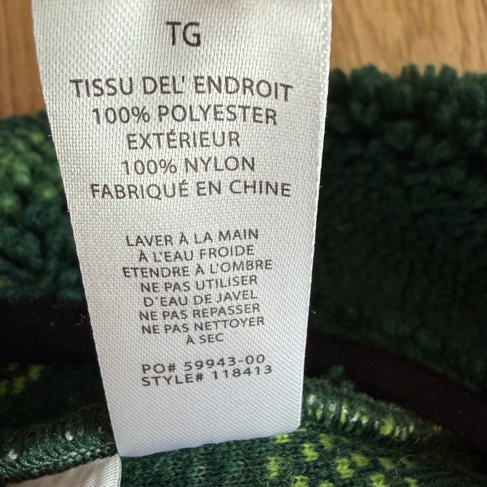 Stussy Flor‎ Sherpa Fleece Jacket Green Sherpa Full Zip Mens XL Mock Neck - Picture 8 of 11